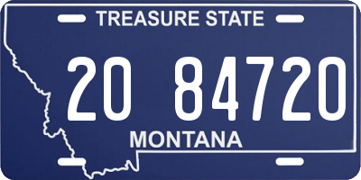 MT license plate 208472O