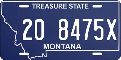 MT license plate 208475X