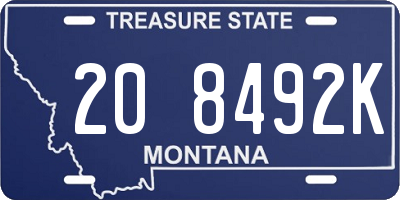 MT license plate 208492K