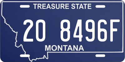 MT license plate 208496F