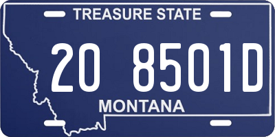 MT license plate 208501D