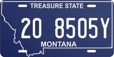 MT license plate 208505Y