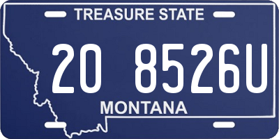 MT license plate 208526U