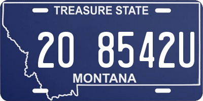 MT license plate 208542U