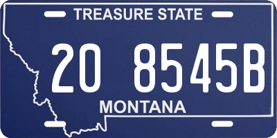 MT license plate 208545B