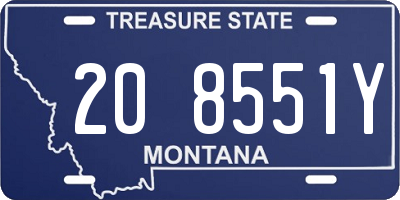 MT license plate 208551Y