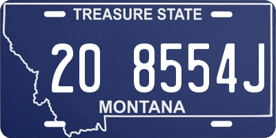 MT license plate 208554J