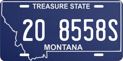 MT license plate 208558S