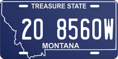 MT license plate 208560W