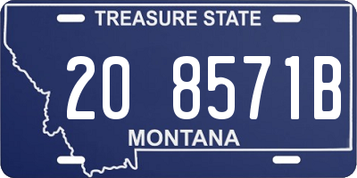 MT license plate 208571B