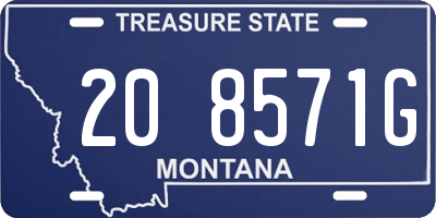 MT license plate 208571G