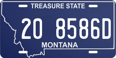 MT license plate 208586D