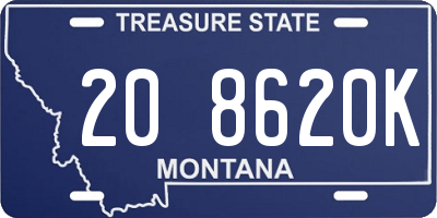 MT license plate 208620K