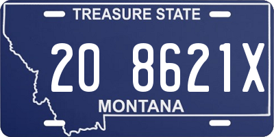 MT license plate 208621X
