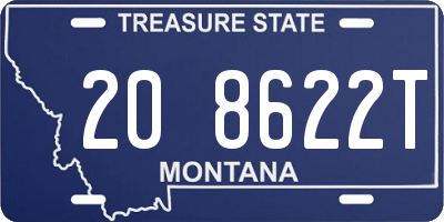 MT license plate 208622T
