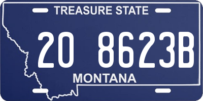 MT license plate 208623B