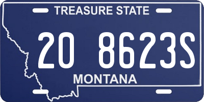 MT license plate 208623S
