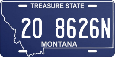 MT license plate 208626N