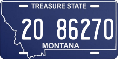 MT license plate 208627O