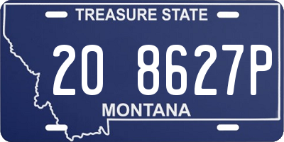MT license plate 208627P