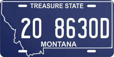 MT license plate 208630D