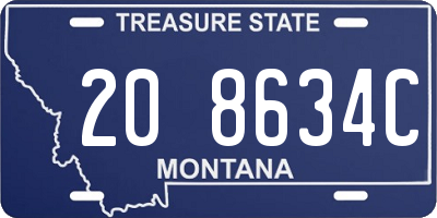 MT license plate 208634C