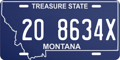 MT license plate 208634X
