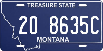MT license plate 208635C