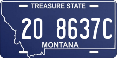 MT license plate 208637C