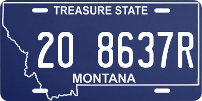MT license plate 208637R
