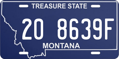 MT license plate 208639F