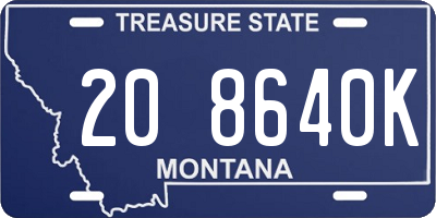 MT license plate 208640K