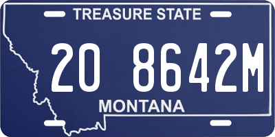 MT license plate 208642M