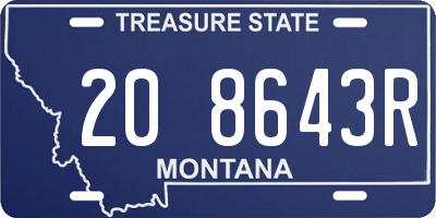 MT license plate 208643R