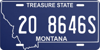 MT license plate 208646S
