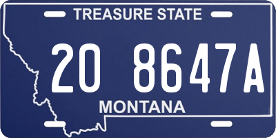 MT license plate 208647A