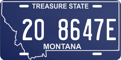 MT license plate 208647E