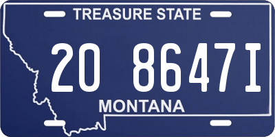 MT license plate 208647I