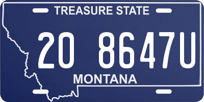 MT license plate 208647U