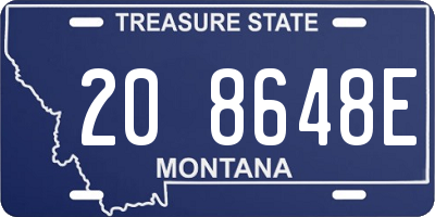 MT license plate 208648E