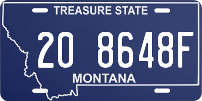 MT license plate 208648F