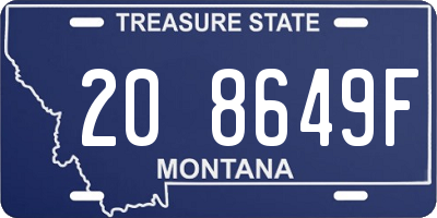 MT license plate 208649F