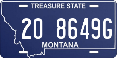 MT license plate 208649G