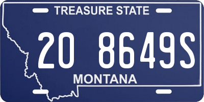 MT license plate 208649S