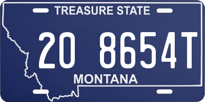MT license plate 208654T