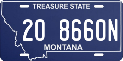 MT license plate 208660N