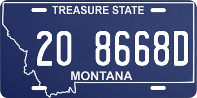 MT license plate 208668D