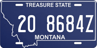 MT license plate 208684Z