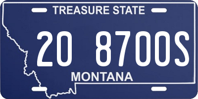 MT license plate 208700S