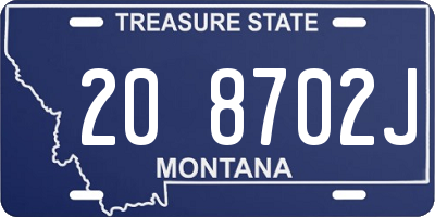 MT license plate 208702J